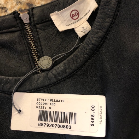 AG brand womens leather t-shirt - Picture 4 of 4